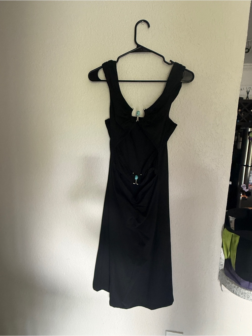 Elegant Black Sleeveless Dress with Accent Details